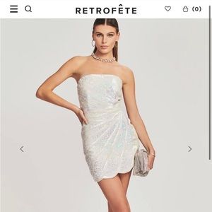 Retrofete sparkly white dress
